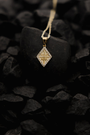 Χρυσό κωνσταντινάτο Κ14 με ζιργκόν CT5103.036